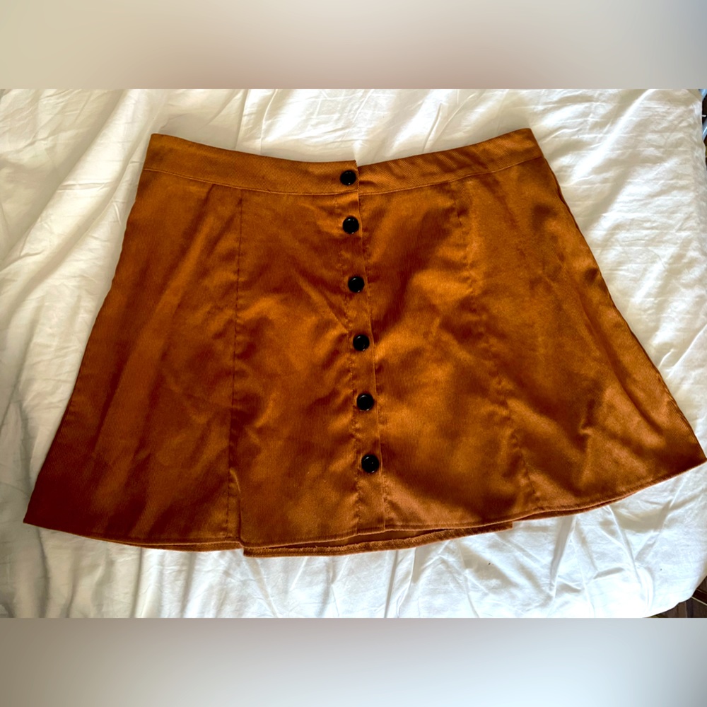 SHEIN women button front cord skirt size 2XL